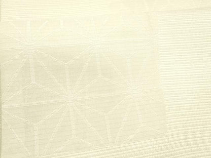 平和屋着物＊夏物 全通柄 京袋帯 麻の葉文様 白緑色 DABA0160cm