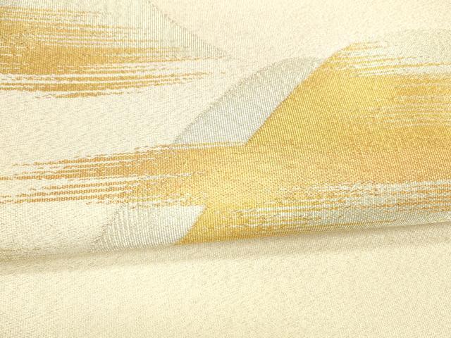 平和屋着物●綴れ 太鼓柄袋帯 遠山文 金銀糸 正絹 逸品 DABA0177cm