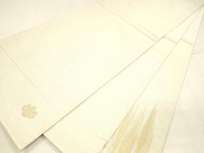 平和屋着物●綴れ 太鼓柄袋帯 遠山文 金銀糸 正絹 逸品 DABA0177cm