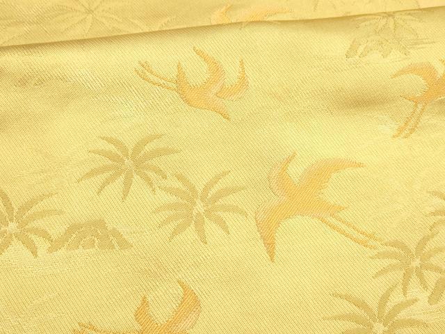 平和屋着物●西陣　六通柄　本袋帯　飛鳥草葉文　金糸　引箔　正絹　逸品　DABA0198cm