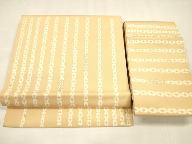 平和屋着物●塩瀬　つけ帯　七宝文　金彩　正絹　逸品　DABA0211cm