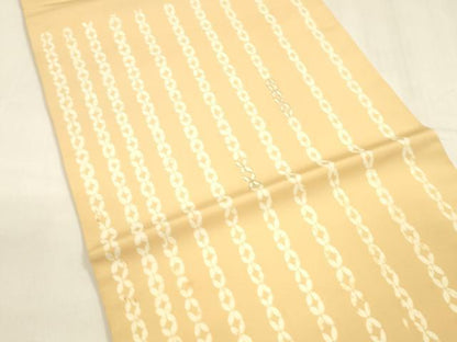 平和屋着物●塩瀬　つけ帯　七宝文　金彩　正絹　逸品　DABA0211cm