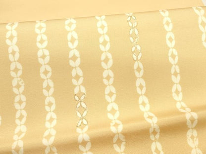 平和屋着物●塩瀬　つけ帯　七宝文　金彩　正絹　逸品　DABA0211cm