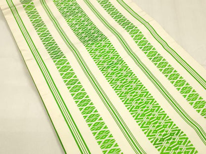 平和屋着物●本場筑前博多織　全通柄　京袋帯　献上　正絹　逸品　DABA0217cm