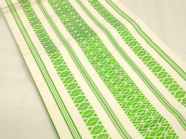 平和屋着物●本場筑前博多織　全通柄　京袋帯　献上　正絹　逸品　DABA0217cm