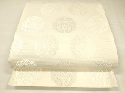 平和屋着物＊夏物　六通柄袋帯　唐織　舞花文　正絹　逸品　DABA0231cm