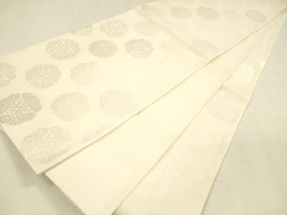 平和屋着物＊夏物　六通柄袋帯　唐織　舞花文　正絹　逸品　DABA0231cm