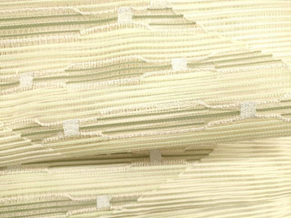 平和屋着物＊夏物　絽綴れ　つけ帯　抽象文様　銀糸　正絹　逸品　DABA0234cm