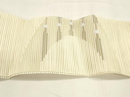 平和屋着物＊夏物　絽綴れ　つけ帯　抽象文様　銀糸　正絹　逸品　DABA0234cm