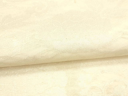 平和屋着物＊夏物 六通柄 本袋帯 花唐草文 銀糸 正絹 逸品 DABA0236cm
