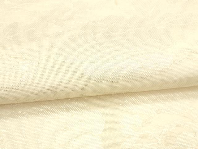 平和屋着物＊夏物 六通柄 本袋帯 花唐草文 銀糸 正絹 逸品 DABA0236cm