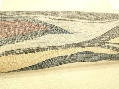 平和屋着物＊夏物 八寸名古屋帯 抽象文様 正絹 逸品 DABA0237cm
