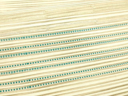 平和屋着物＊夏物 八寸名古屋帯 横段文 金銀糸 正絹 逸品 DABA0240cm
