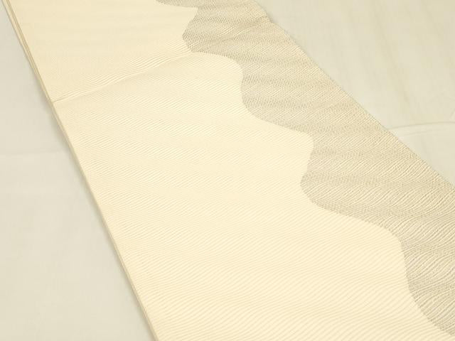 平和屋着物＊夏物 六通柄袋帯 抽象文様 銀糸 正絹 逸品 DABA0241cm