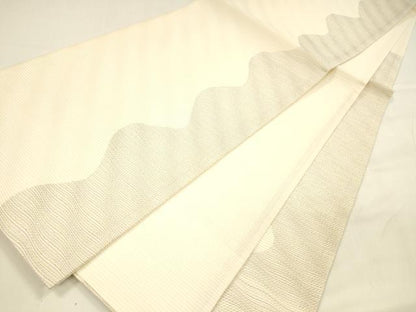 平和屋着物＊夏物 六通柄袋帯 抽象文様 銀糸 正絹 逸品 DABA0241cm