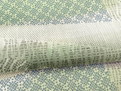 平和屋着物▽西陣 京藝謹製 スリーシーズン 春夏秋 両面 全通柄袋帯 鹿の子文 鱗文 金銀糸 証紙付き 正絹 逸品 DABA0243cm