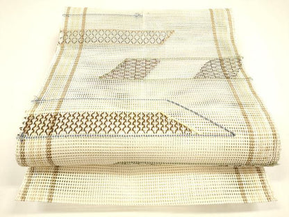 平和屋着物＊夏物 八寸名古屋帯 抽象文様 正絹 逸品 DABA0246cm