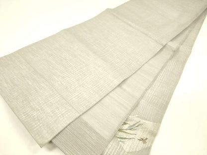 平和屋着物＊夏物 太鼓柄袋帯 夏虫草葉文 正絹 逸品 DABA0248cm