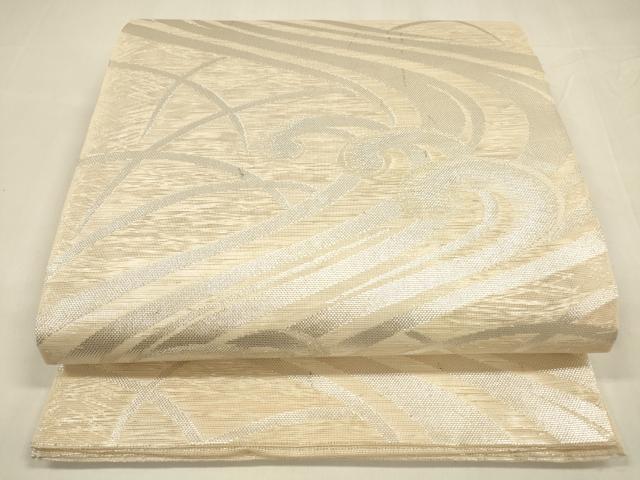 平和屋着物＊夏物 六通柄 本袋帯 流水文 銀糸 正絹 逸品 DABA0256cm