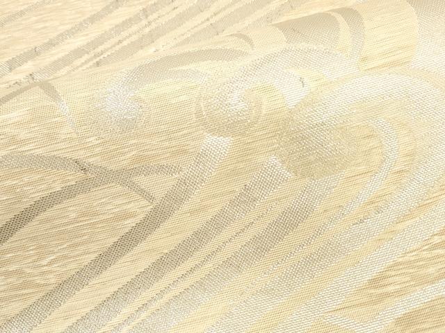 平和屋着物＊夏物 六通柄 本袋帯 流水文 銀糸 正絹 逸品 DABA0256cm