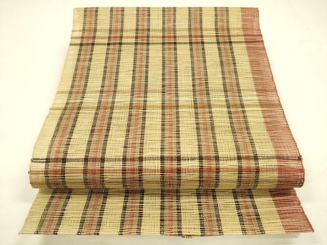 平和屋着物＊夏物 八寸名古屋帯 間道 正絹 逸品 DABA0257cm