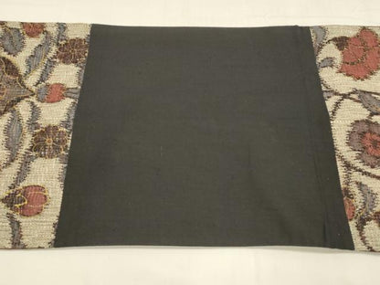 平和屋着物＊夏物 全通柄袋帯 更紗花文 金糸 正絹 逸品 DABA0260cm