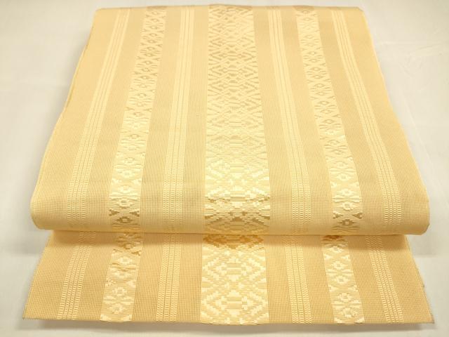 平和屋着物＊夏物 博多織 八寸名古屋帯 献上 杏色 DABA0262cm