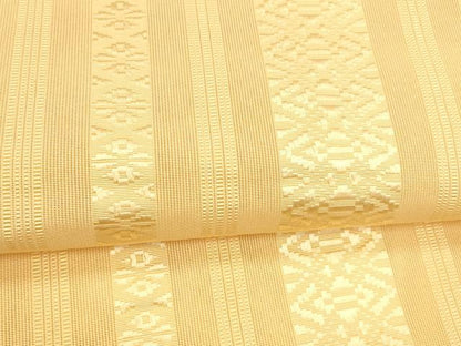 平和屋着物＊夏物 博多織 八寸名古屋帯 献上 杏色 DABA0262cm