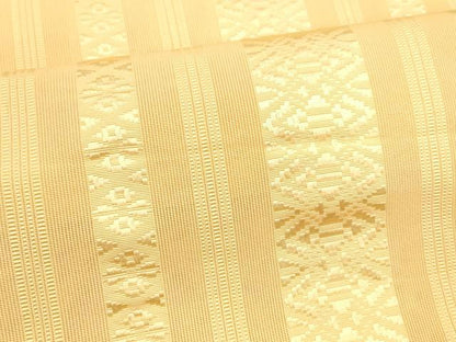 平和屋着物＊夏物 博多織 八寸名古屋帯 献上 杏色 DABA0262cm
