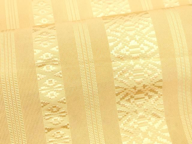 平和屋着物＊夏物 博多織 八寸名古屋帯 献上 杏色 DABA0262cm