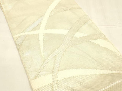 平和屋着物＊夏物 六通柄 本袋帯 草葉文 銀糸 正絹 逸品 DABA0263cm