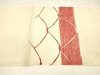 平和屋着物＊夏物 太鼓柄袋帯 抽象文様 正絹 逸品 DABA0266cm