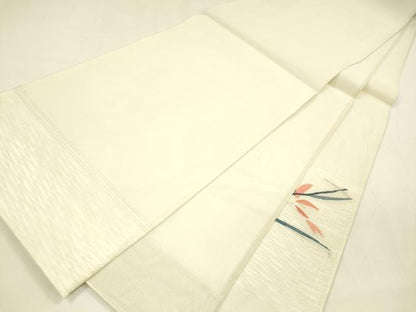 平和屋着物＊夏物 太鼓柄袋帯 草花文 金銀糸 正絹 逸品 DABA0267cm