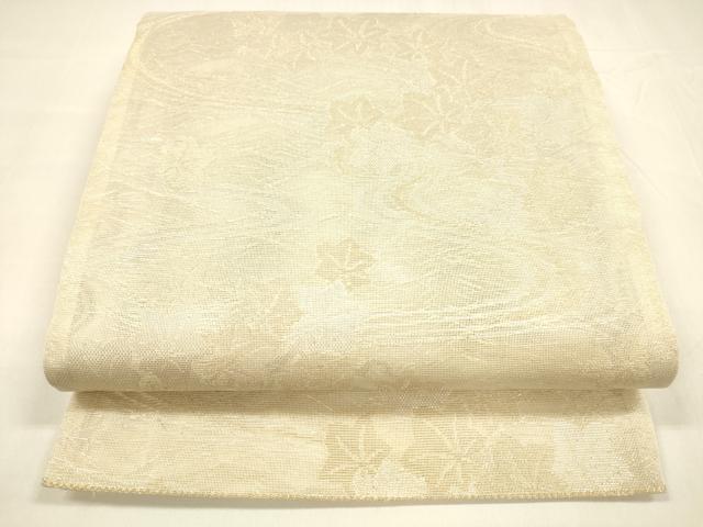 平和屋着物＊夏物 六通柄袋帯 竜田川 金銀糸 正絹 逸品 DABA0268cm