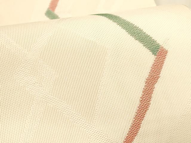 平和屋着物＊夏物 八寸名古屋帯 抽象文様 金糸 DABA0269cm