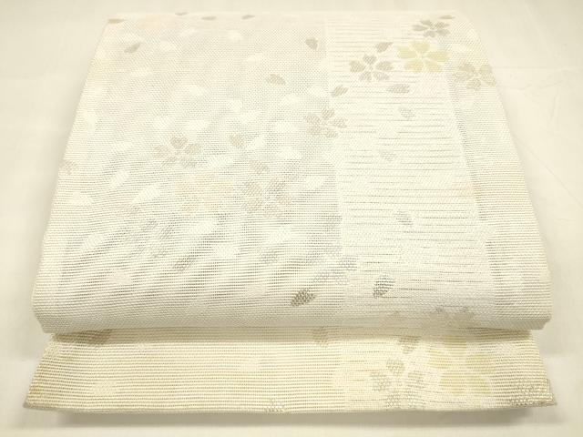 平和屋着物＊夏物 六通柄 京袋帯 舞桜文 銀糸 DABA0272cm