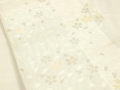 平和屋着物＊夏物 六通柄 京袋帯 舞桜文 銀糸 DABA0272cm