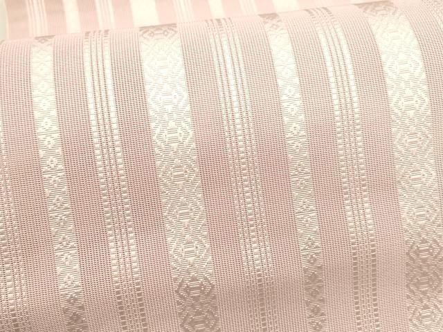平和屋着物＊夏物 本場筑前博多織 八寸名古屋帯 紗献上 鴇色 正絹 逸品 DABA0278cm
