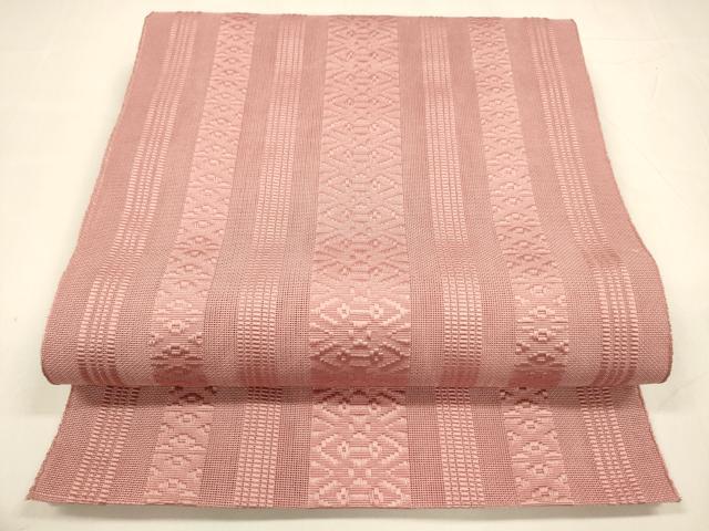 平和屋着物＊夏物 博多織 八寸名古屋帯 献上 桃色 DABA0281cm
