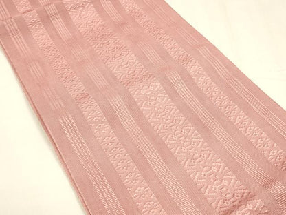 平和屋着物＊夏物 博多織 八寸名古屋帯 献上 桃色 DABA0281cm