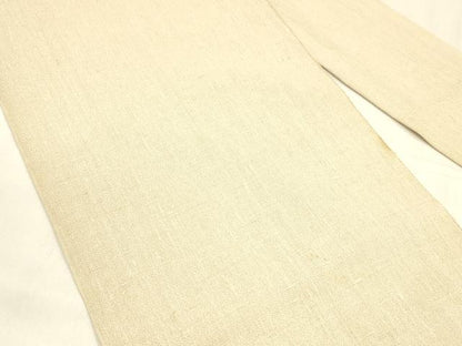 平和屋着物▽スリーシーズン 春夏秋 九寸名古屋帯 紬地 薄香色 正絹 逸品 DABA0285cm