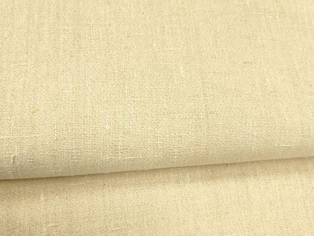 平和屋着物▽スリーシーズン 春夏秋 九寸名古屋帯 紬地 薄香色 正絹 逸品 DABA0285cm