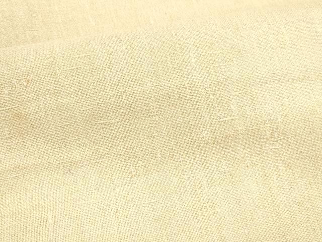 平和屋着物▽スリーシーズン 春夏秋 九寸名古屋帯 紬地 薄香色 正絹 逸品 DABA0285cm