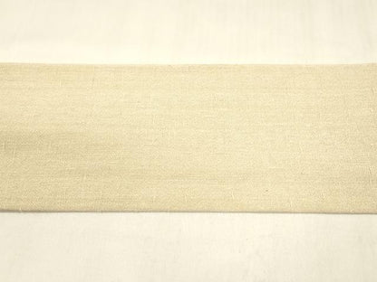 平和屋着物▽スリーシーズン 春夏秋 九寸名古屋帯 紬地 薄香色 正絹 逸品 DABA0285cm