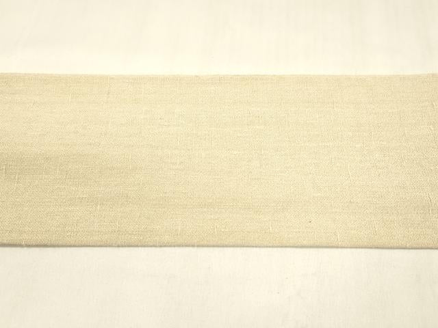 平和屋着物▽スリーシーズン 春夏秋 九寸名古屋帯 紬地 薄香色 正絹 逸品 DABA0285cm