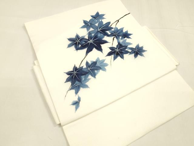 平和屋着物＊夏物　つけ帯　手描き　枝葉文　DABA0307cm