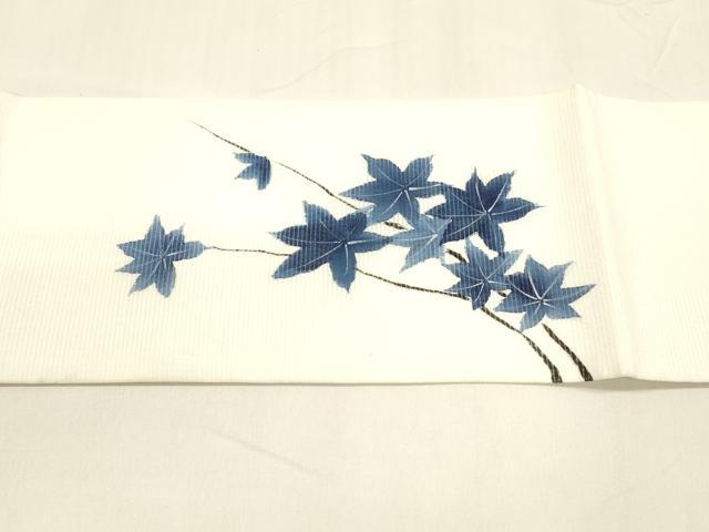 平和屋着物＊夏物　つけ帯　手描き　枝葉文　DABA0307cm