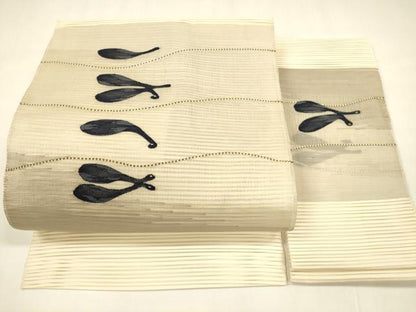 平和屋着物＊夏物 絽綴れ つけ帯 成り物 正絹 逸品 DABA0308cm
