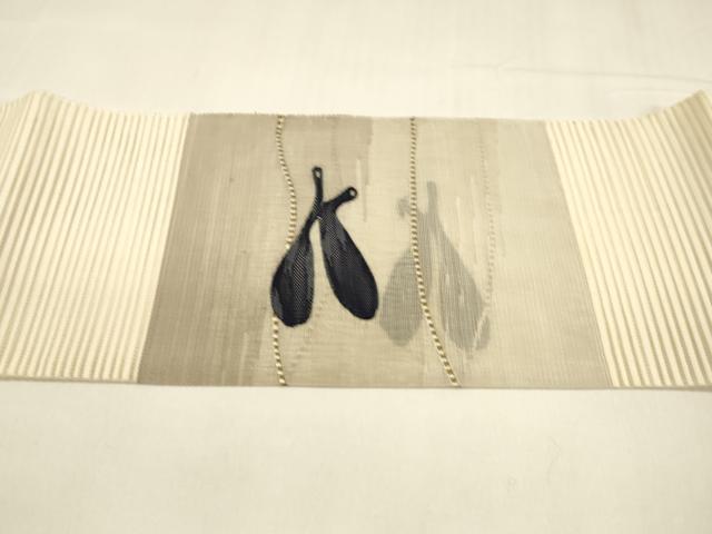 平和屋着物＊夏物 絽綴れ つけ帯 成り物 正絹 逸品 DABA0308cm