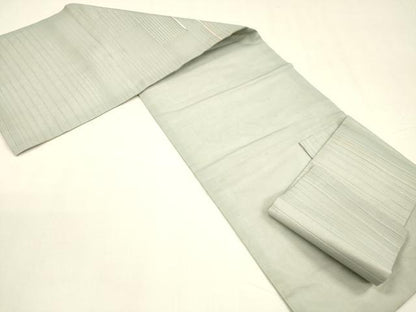 平和屋着物＊夏物 つけ帯 横段文 銀糸 正絹 逸品 DABA0310cm
